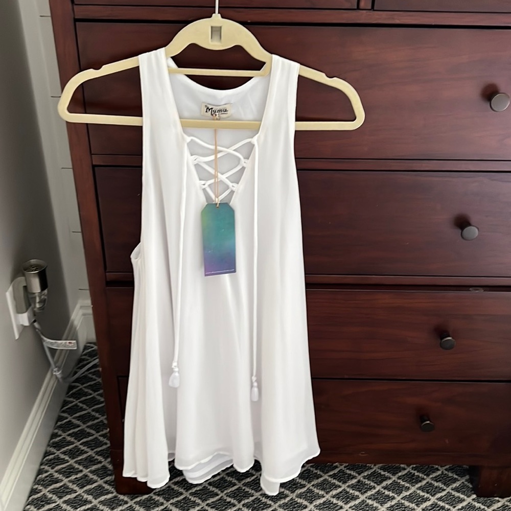 white show me your mumu dress or coverup